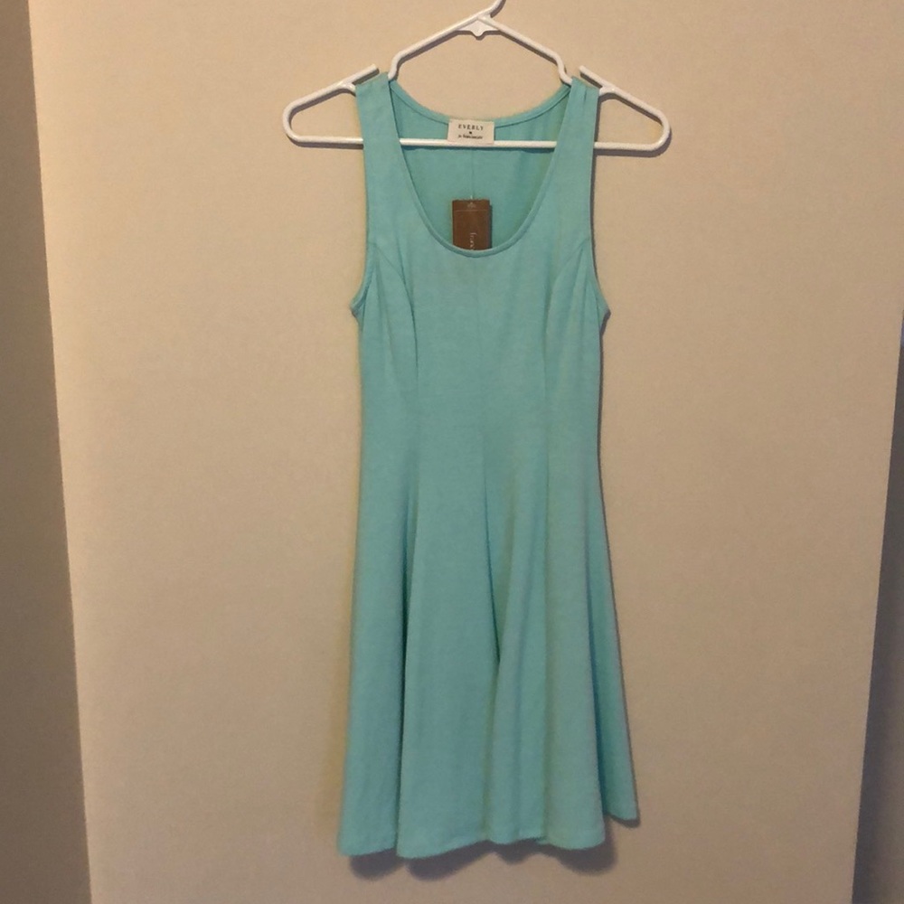 Francesca’s teal blue dress